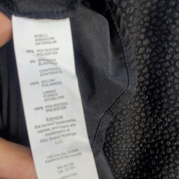 Kensie Little Black Dress  Lace Detail Fit & Flare Textured Black Size Medium - Picture 5 of 11